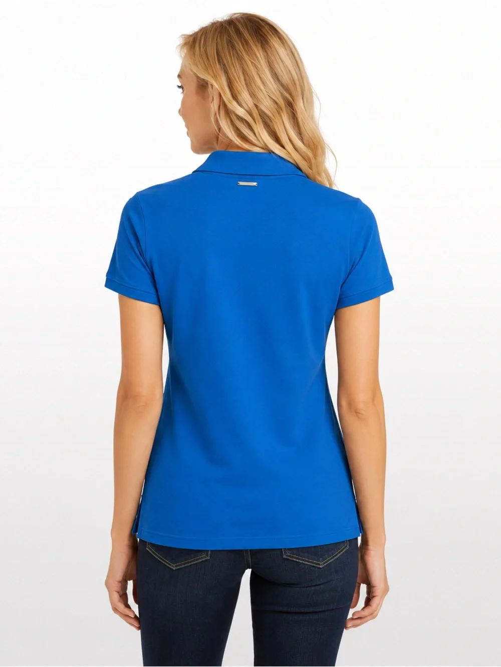 Michael Kors Royal Blue Polo Shirt Women’s Small Stretch Top